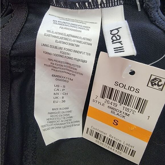 Bar III Twist Front Plunge Neck Monokini Swimsuit - Picture 6 of 7